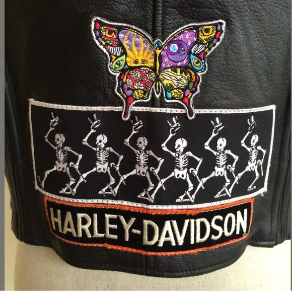 MOTO VEST🦅Harley Davidson Grateful Dead Freedom - Picture 3 of 12